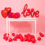 Шар (18"/46 см) Сердце, красный 1 шт.