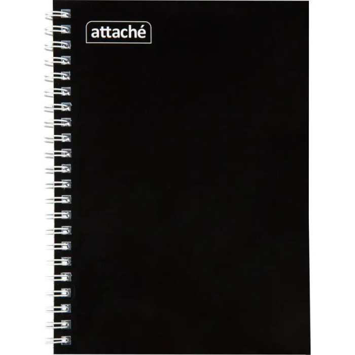 Бизнес-тетрадь А5 80л  ATTACHE, спираль, черный, блок 60г, обложка 215г