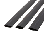 Трубка термоусадочная двустенная клеевая 18/6 (3:1) черн. 1м Rexant 21-9008