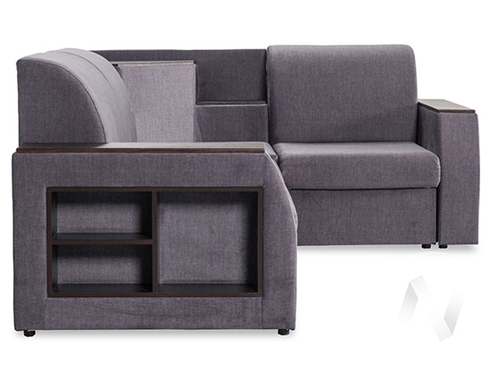 Диван угловой Сенатор (ДУ) 2022 SQUARE 22 (велюр серый)