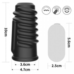 Эрекционное кольцо с вибрацией Lovetoy Knights Ring Spiral черная