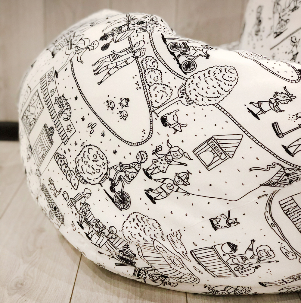 Кресло Мешок Груша Раскраска (3XL, Классический)