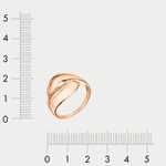 Кольцо женское из красного золота 585 пробы без вставок (арт. К-2660)