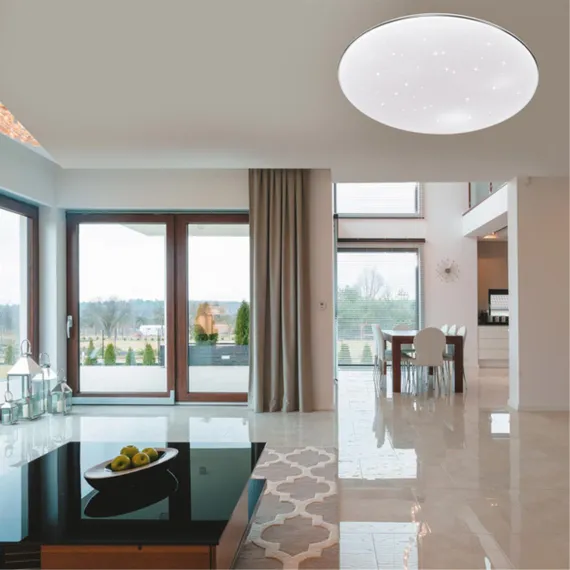 2052/CL PALE SN 211 Светильник пластик/белый/хром LED 30Вт 4000K D360 IP43 ABASI