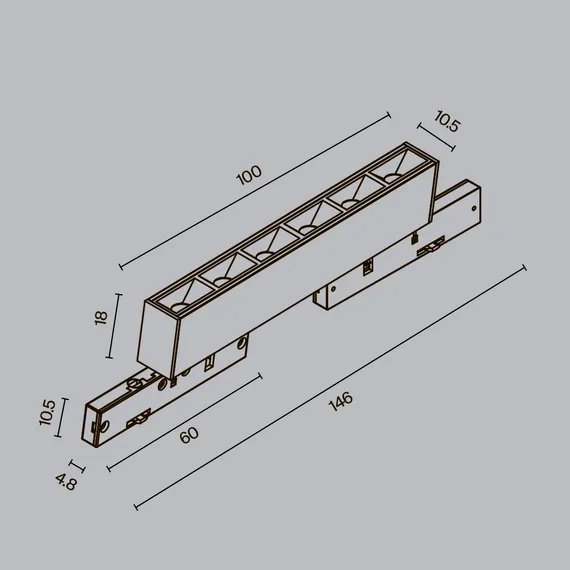 Трековый светильник Точки / Points Levity 3000К 5Вт 30° Technical tr193-1-5w3k-m-b