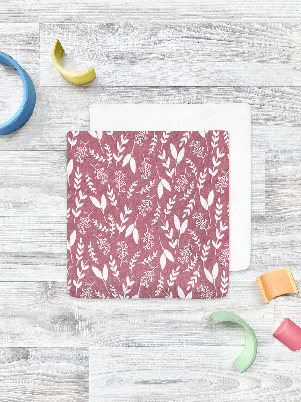 Сет из 2х муслиновых пелёнок Mjölk Botanica/White