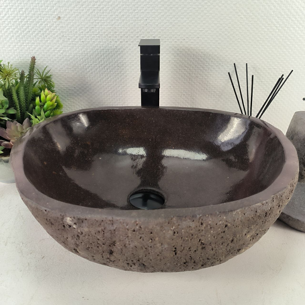 Раковина из речного камня RS-65111 49*40*15 0857