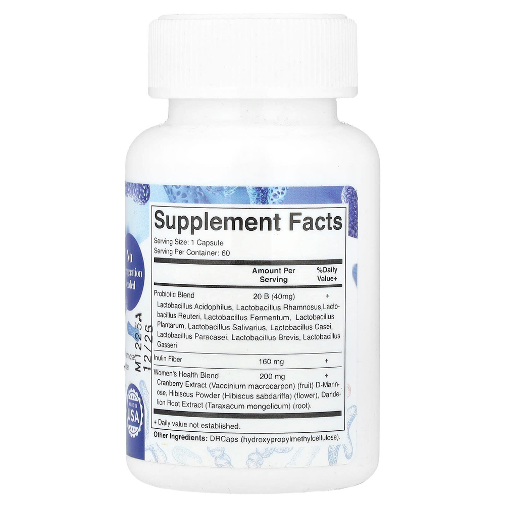 Vitamatic, Вагинальные пробиотики, 60 капсул с гипромеллозой Drcaps®