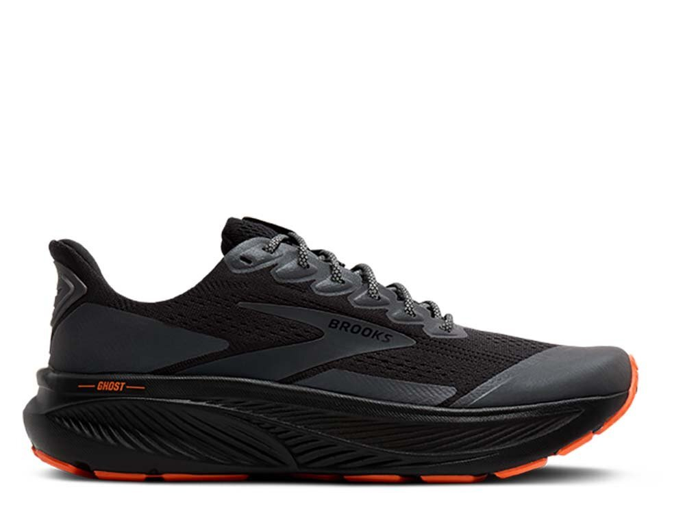 Кроссовки для бега мужские Brooks Ghost 17 Черно-оранжевые
