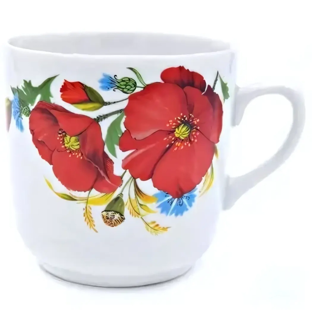 Кружка фарфоровая 250мл «Маки»