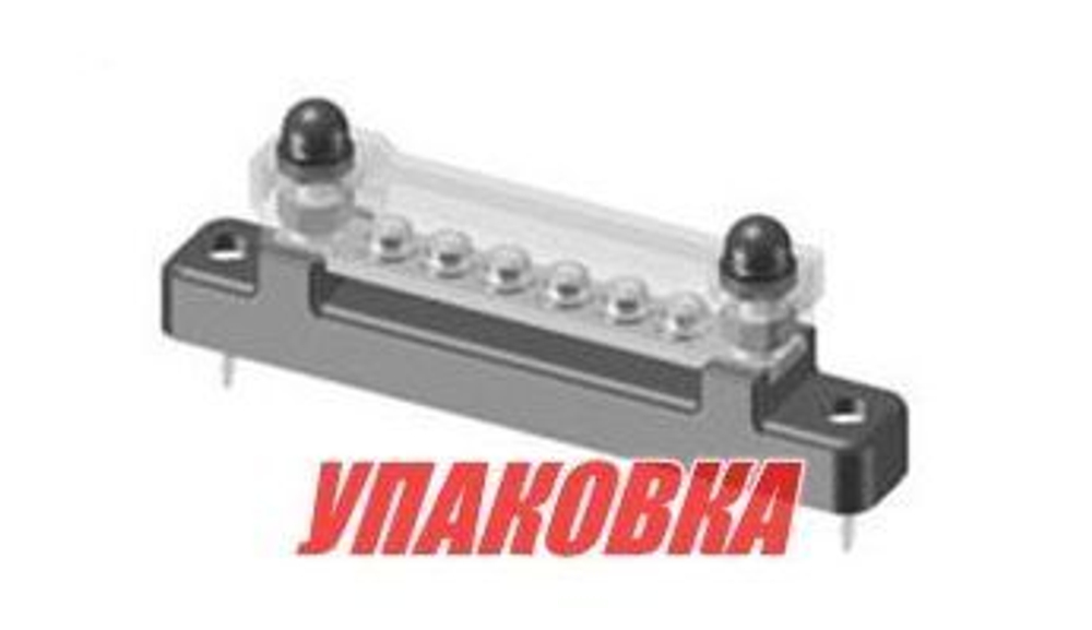 Колодка распределительная электромонтажная с защитной крышкой, 6 контактов (упаковка из 4 шт.)