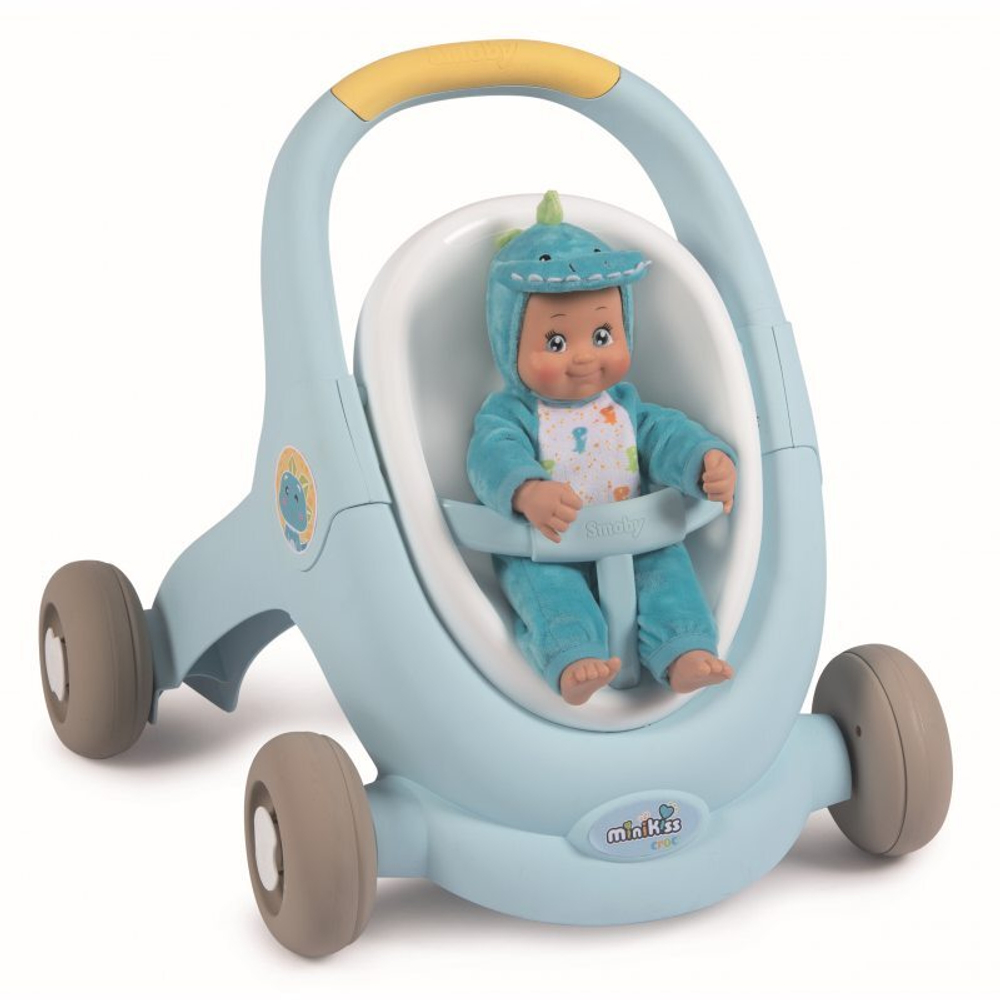 для кукол  Smoby MiniKiss  - коляска, ходунки 3в1