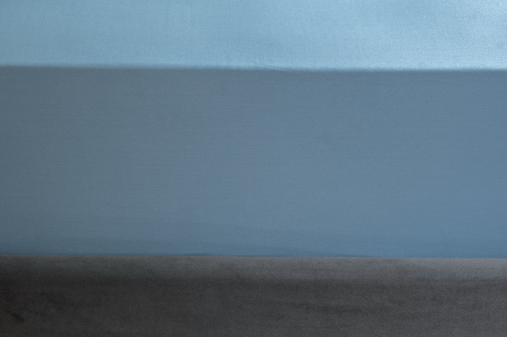 Постельное белье 1.5 спальное Garda Decor Муар сине-зеленое бамбук