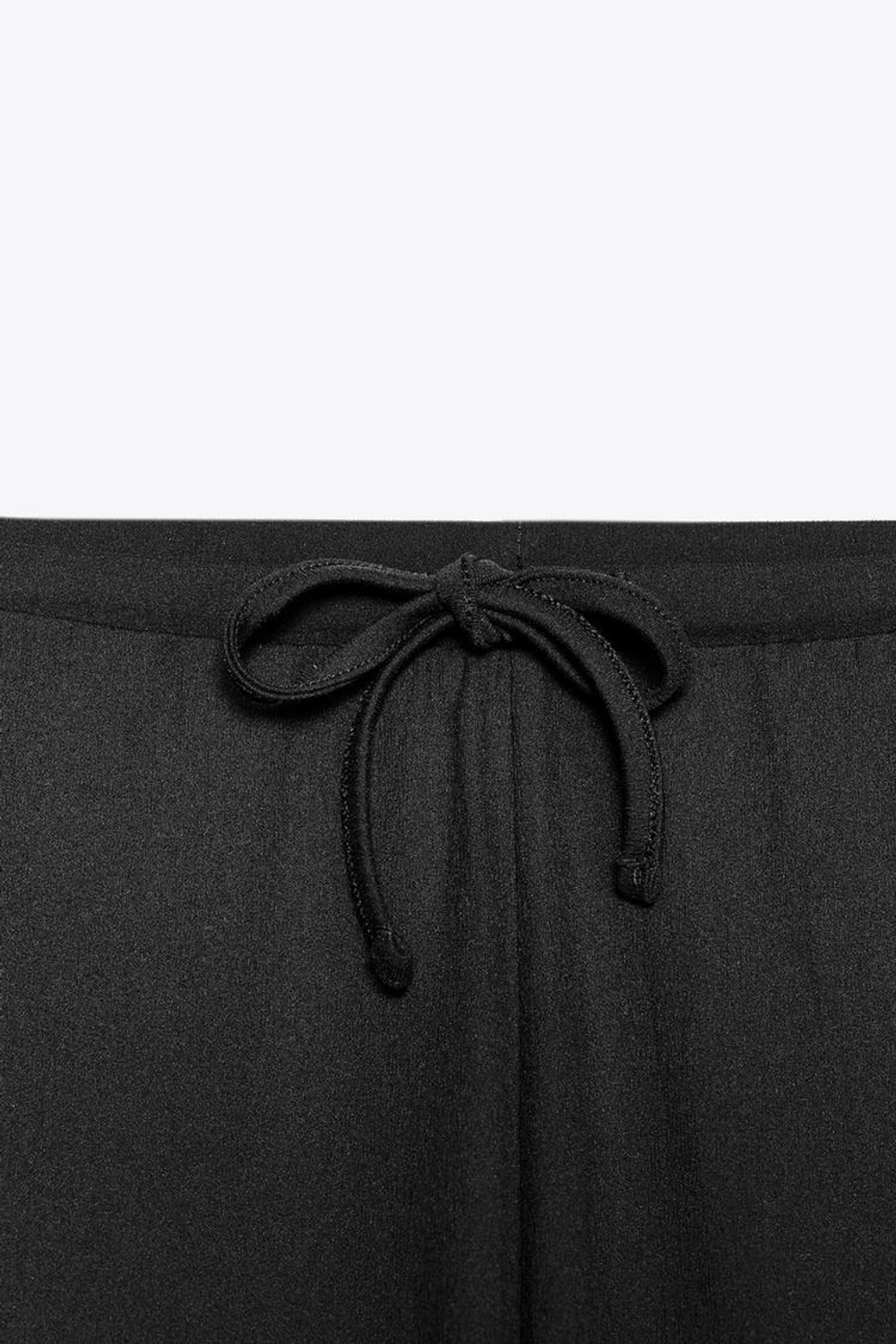 ZARA БРЮКИ STRAIGHT-LEG ИЗ РЕЛЬЕФНОЙ ТКАНИ, ЧЕРНЫЙ