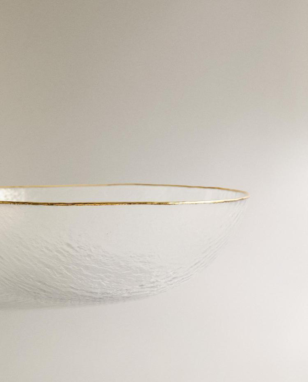 ZARA HOME САЛАТНИЦА С ЗОЛОТОЙ КАЙМОЙ, ПРОЗРАЧНЫЙ