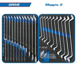 KING TONY (934-251AMB) Набор инструментов "DRIVE" в синей тележке, 251 предмет