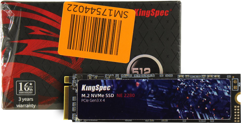 Накопитель SSD Kingspec PCIe 3.0 x4 512GB NE-512 M.2 2280