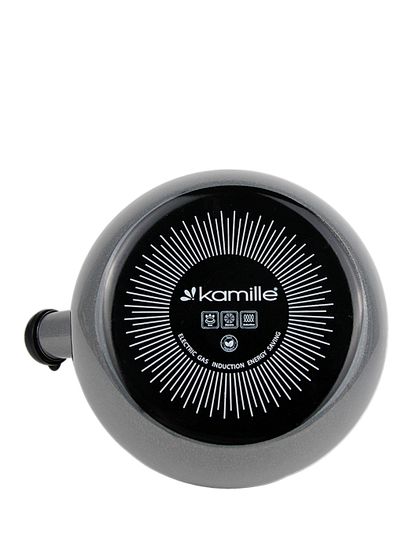 Чайник 2,2 л. эмалированный со свистком Kamille KM 1038D с черной бакелитовой ручкой