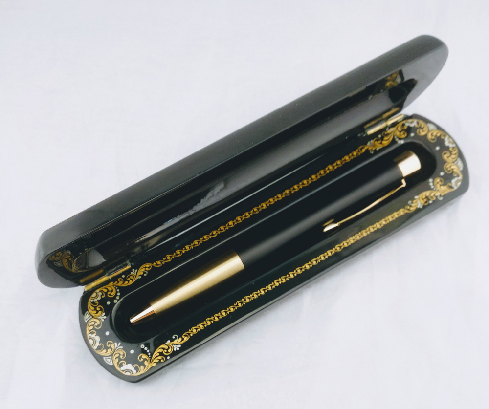 Шкатулка-пенал для ручки "Москва. Лето" худ. А. Чигарева (Ручная роспись Палех)