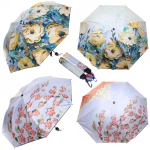 Зонт механический ветроустойчивый, матовая ручка «BESTzontik - ampir», микс 3 дизайна, длина 25см, d-110см