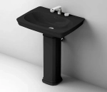 Раковина с пьедесталом Artceram Civitas 68 CIL001 03 00+CIC001 03 00 68 черная