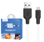 Кабель USB - Micro HOCO X21 Silicone (черно-белый) 1м