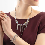 Колье Coeur de Lion Crystal-Silver 3020/10-1817