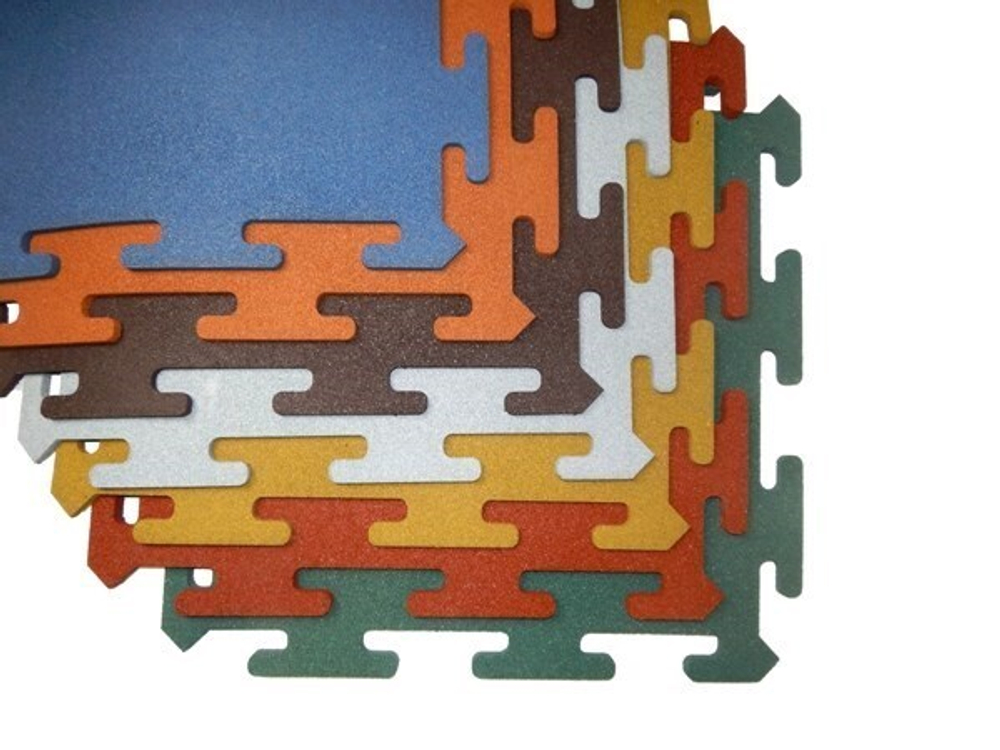 Модульное напольное покрытие Rubblex Standart Puzzle 100х100 см 25 мм до 100 м2 Синий