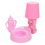 Пупс 30см в кроватке, звук, пьет, писает, с аксесс. 6 предм., коробка 6625-4B