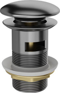 Смеситель для раковины STWORKI Гётеборг S03010GB + донный клапан SW-001GB вороненая сталь