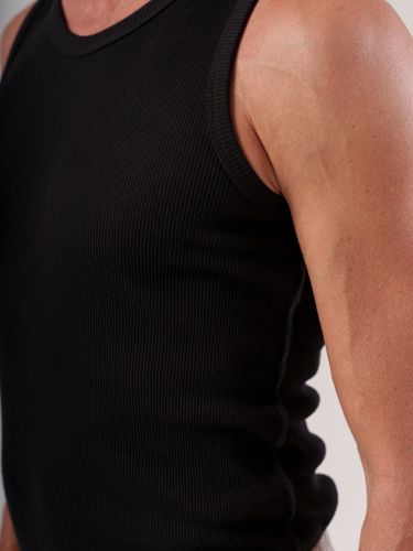 Черная хлопковая майка