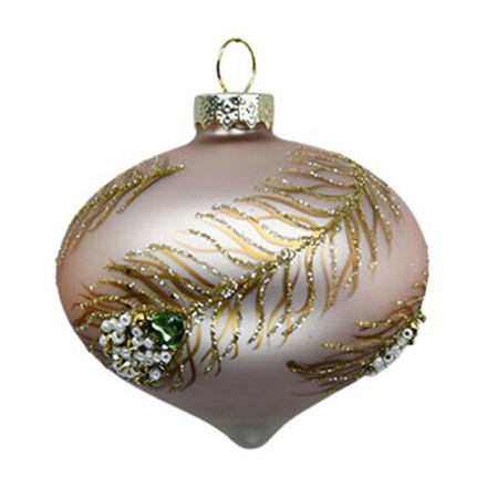 Капля "Золотой павлин" жемч.-розов. EBV822