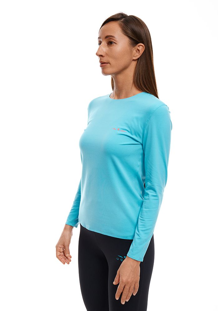 ЛОНГСЛИВ УТЕПЛЕННЫЙ ЖЕНСКИЙ TSHIRT LS | SKYBLUE
