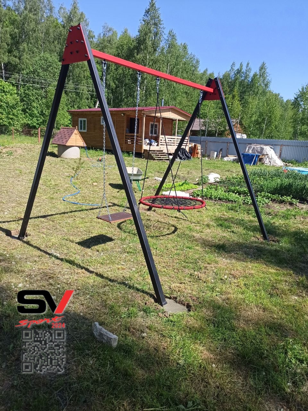 Монтаж уличных качелей Sv Sport