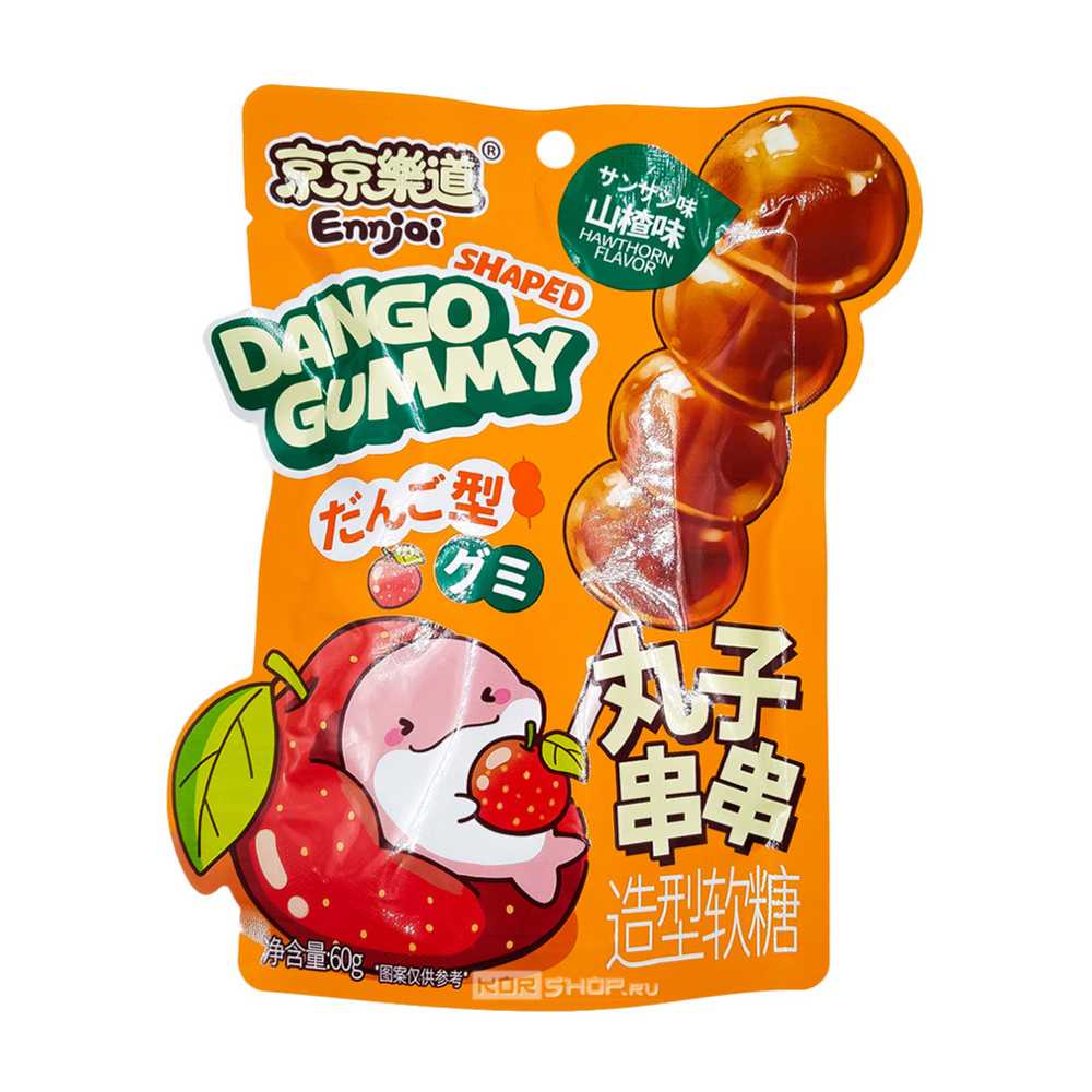 Конфета желейная в форме данго Dango Shaped Gummy Hawthorn вкус боярышника, Guandong, 60 гр