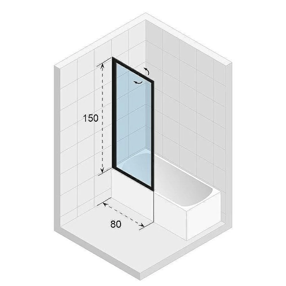 Шторка для ванны Riho LUCID GDB508B000 80x150