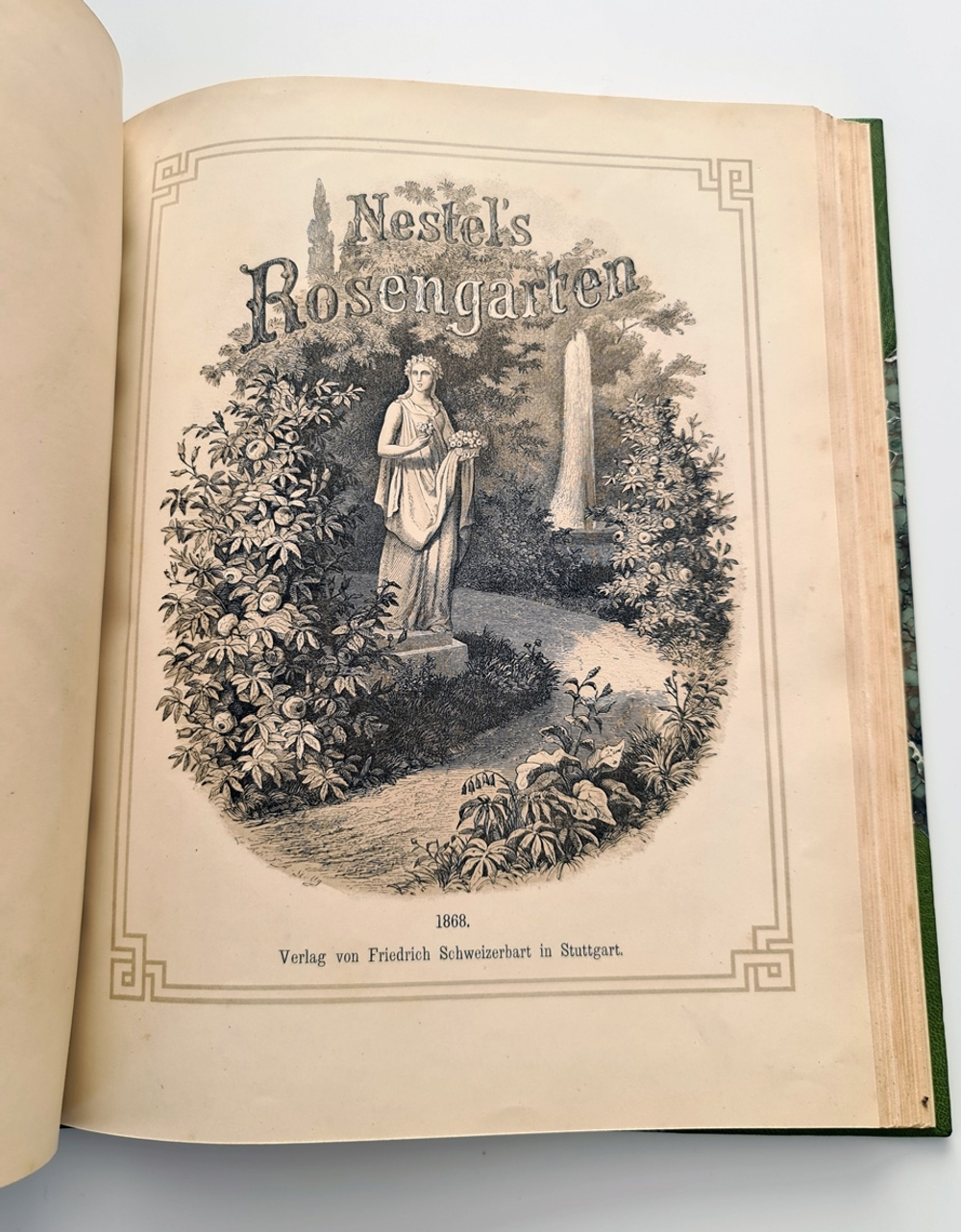 "Nestel`s Rosengarten. [  Сад роз Нестела]". E. Schweizerbartsche Verlagshandlung. 1869г.