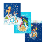 Набор кухонных полотенец, 3 шт , 45х60 см , рогожка