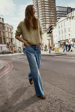 ZARA ДЖИНСЫ Z1975 WIDE LEG С ВЫСОКОЙ ПОСАДКОЙ, ИНДИГО