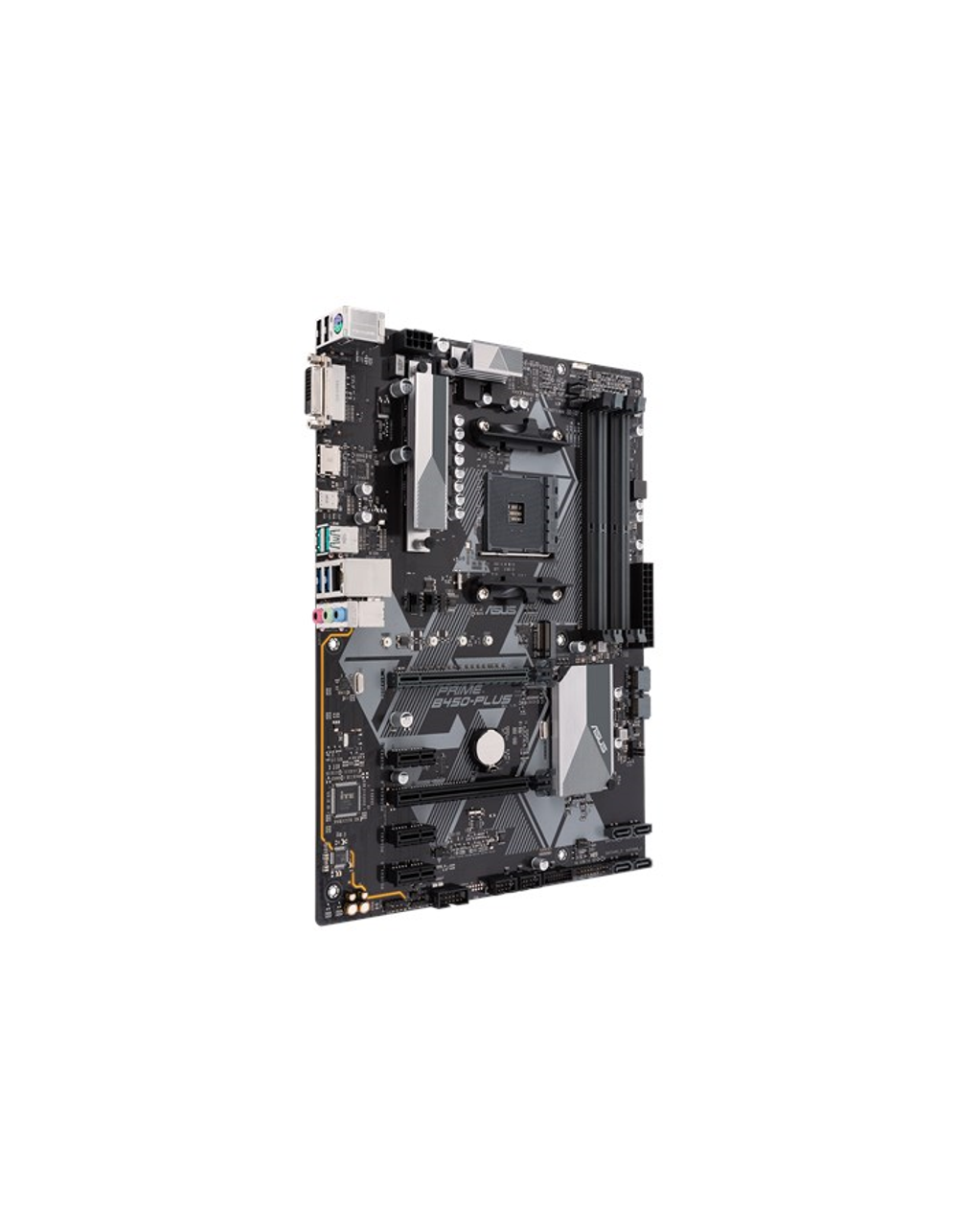 Материнская плата ASUS PRIME B450-PLUS,  B450, 4*DDR4, 6*SATA, 2*M.2, 4*USB 3.2, 2*USB 2.0, Type-C, 3*PCIx16, 3*PCIx1, DVI-D+HDMI, ATX; 90MB0YN0-M0EAY0