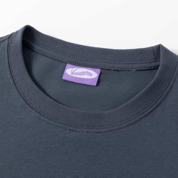 Футболка Logo Face пыльно-синяя - фото 3