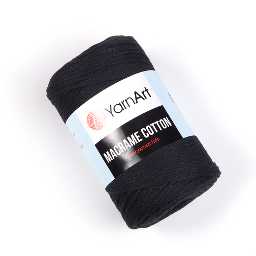 Пряжа YarnArt Macrame Cotton, Черный