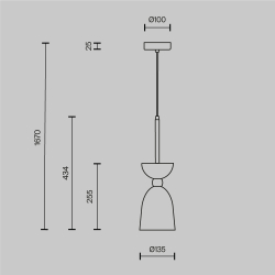 Подвесной светильник Maytoni MOD113PL-01W