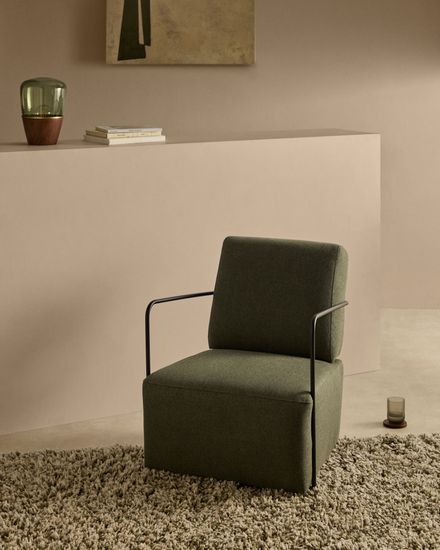 Кресло Gamer зеленого цвета с черным металлом Испания La Forma