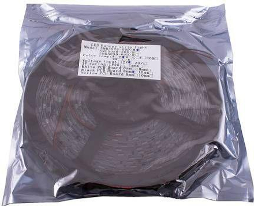 Светодиодная лента влагозащитная 300 SMD в 1 м 12 В черная основа синяя 5 м Skyway