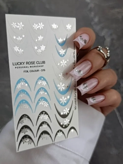Lucky Rose Слайдеры наклейки для длинных ногтей 376
