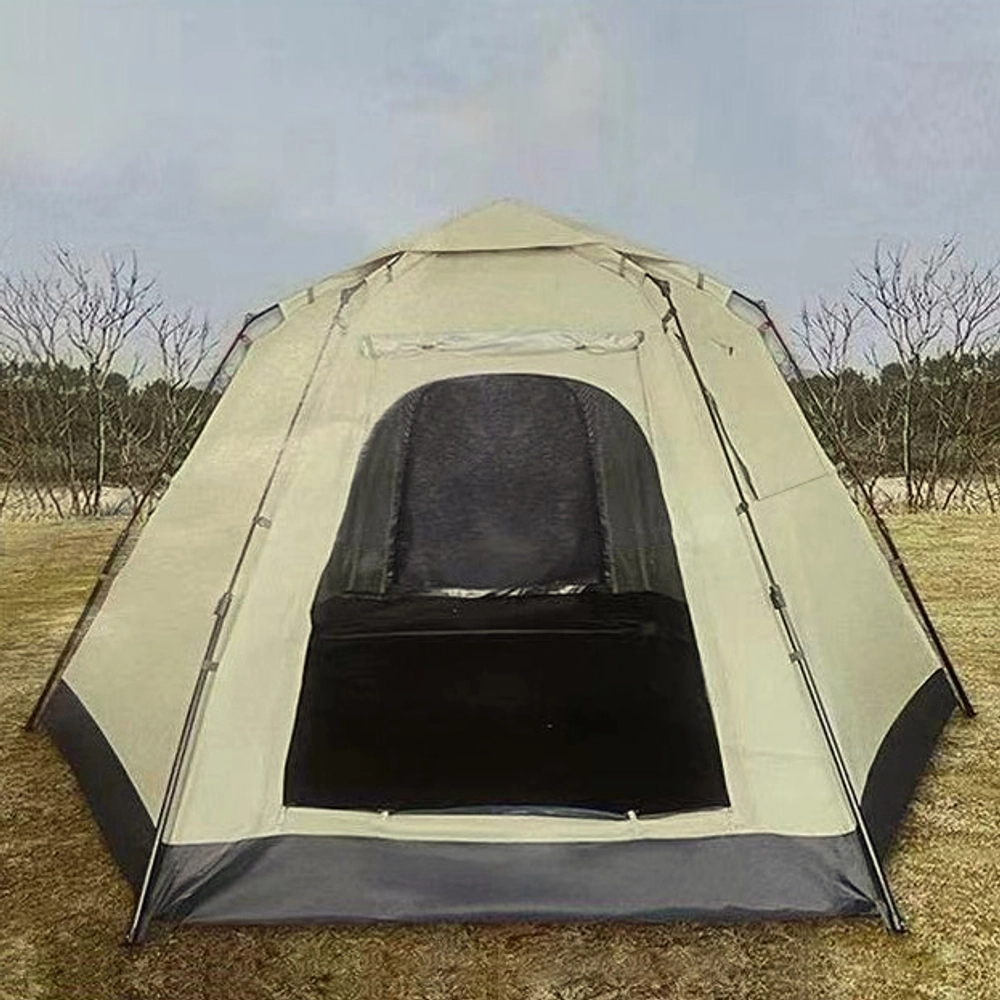 Палатка туристическая Печора-4 зонтичного типа, 320*275*175 см бежевая