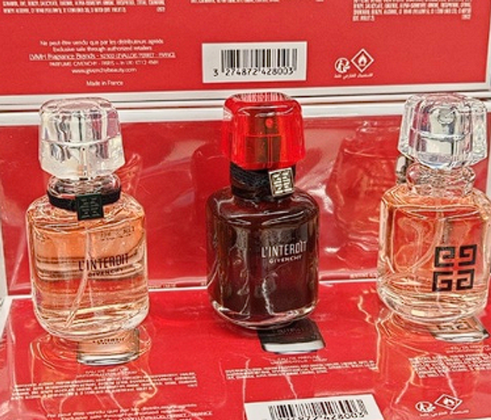 Набор парфюмерии Givenchy 3x30ml (Коробка парфюма без слюды, парфюм новый, распаковка для фото)