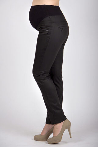 Брюки черные для беременных классические из вискозы, размер 42,48
