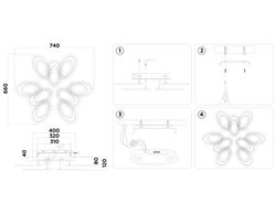Ambrella Потолочный светодиодный светильник с пультом Original FA8933